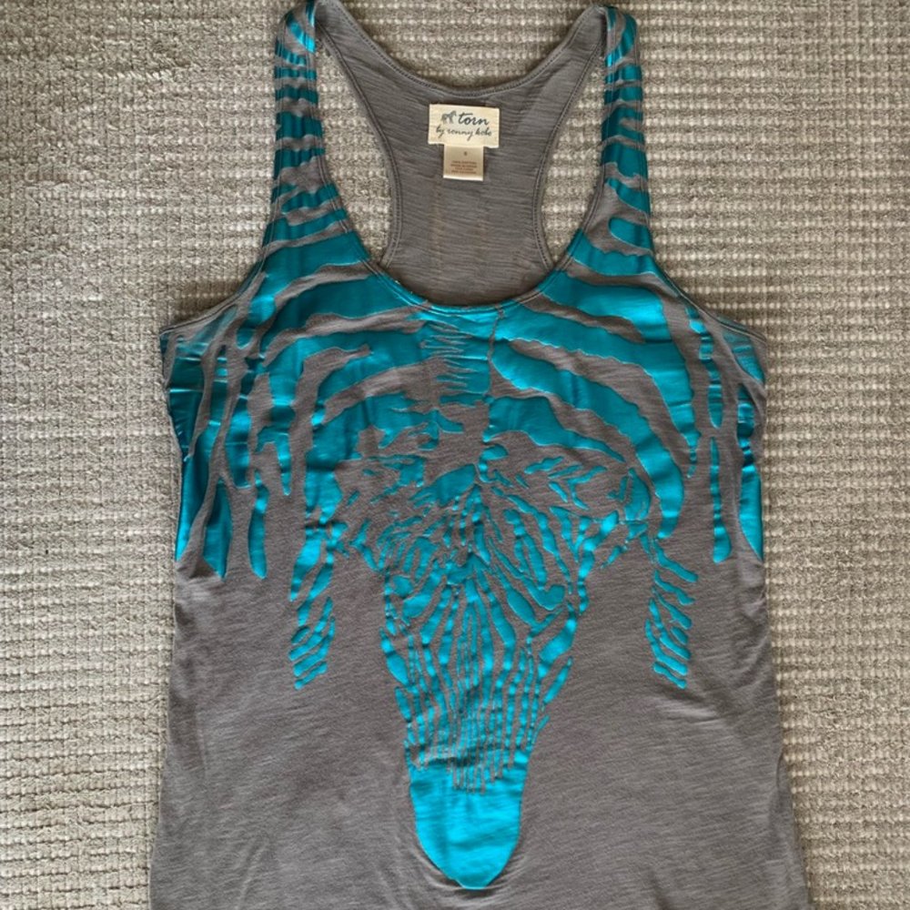 Torn by Ronny Kobo Metallic Zebra Tank